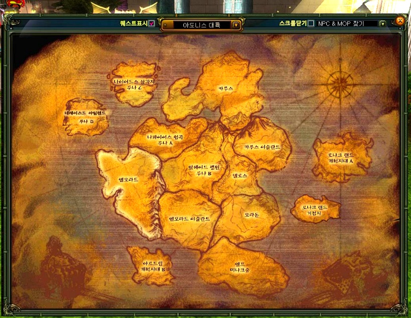 나이트온라인지도