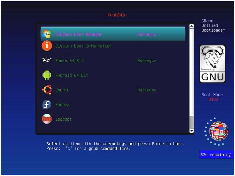 Screenshot for: Grub2Win 2.1.3.3