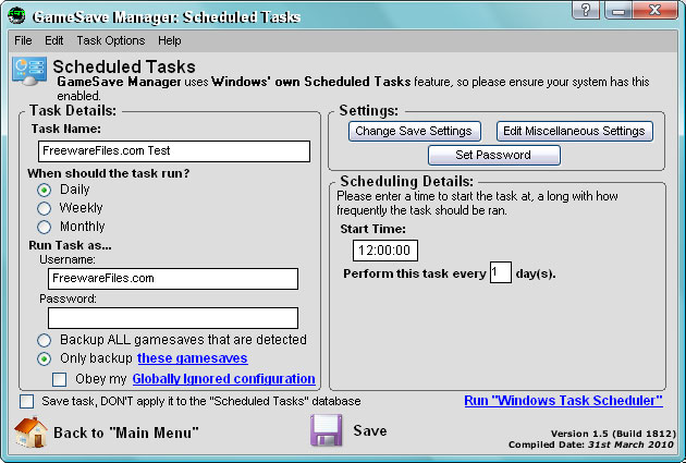 Screenshot for: GameSave Manager 3.1.467.0