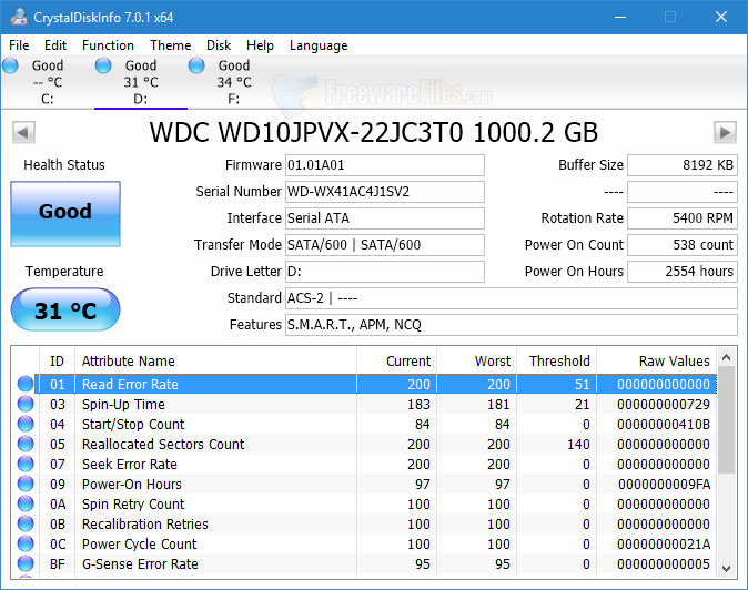Screenshot for: CrystalDiskInfo Portable 8.4.2