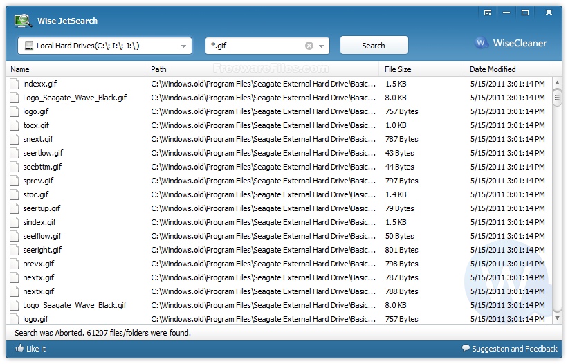 Screenshot for: Wise JetSearch 3.2.3.212