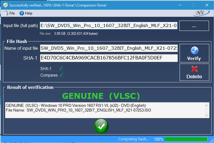 Screenshot for: Windows and Office Genuine ISO Verifier 8.8.9.18