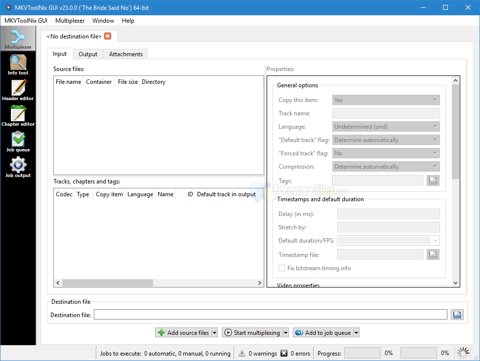 Screenshot for: MKVToolnix 44.0.0