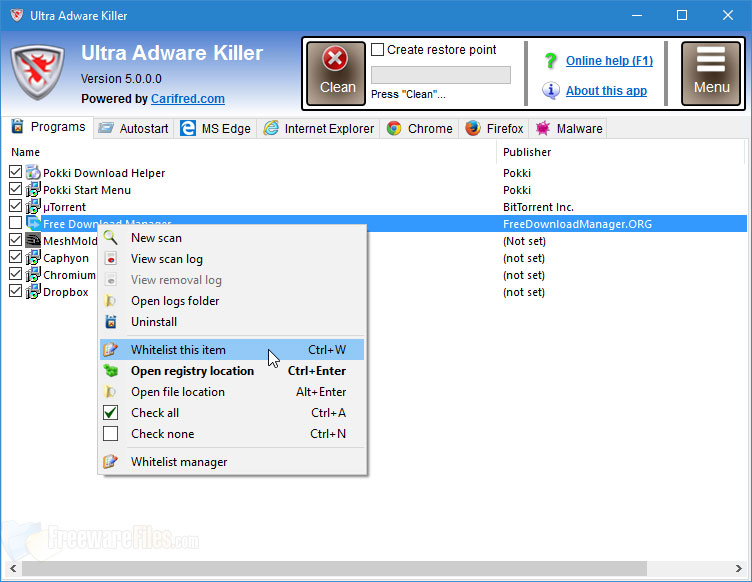 Screenshot for: Ultra Adware Killer 7.7.0.0
