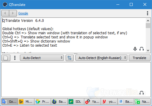 Screenshot for: QTranslate Portable 6.7.5