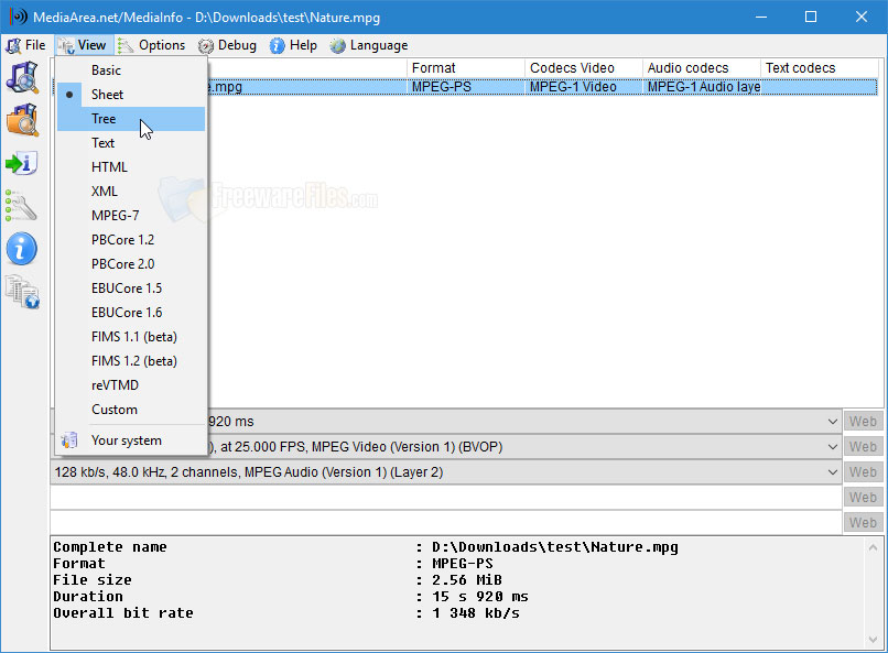 Screenshot for: MediaInfo Portable 20.03