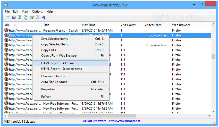 Screenshot for: BrowsingHistoryView 2.40