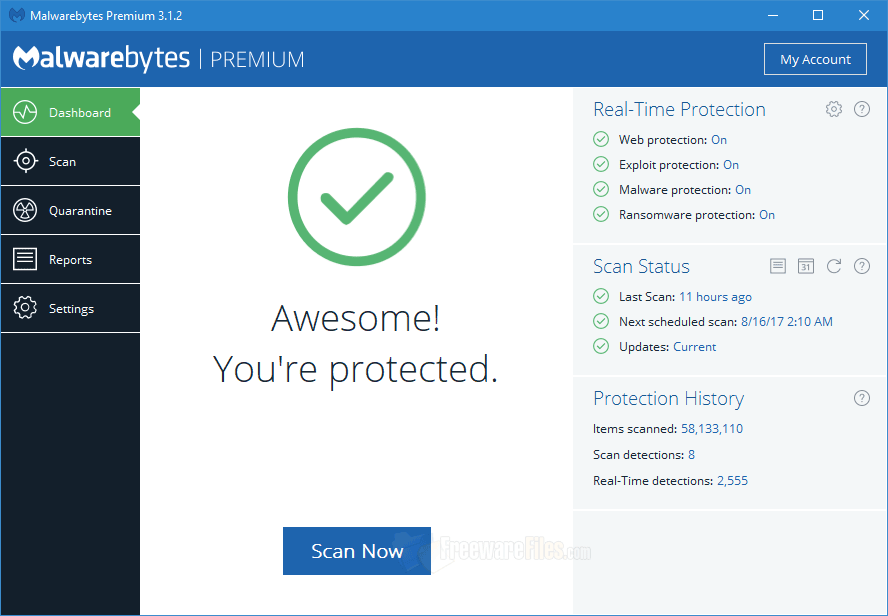 Screenshot for: Malwarebytes Anti-Malware 4.1.1.145