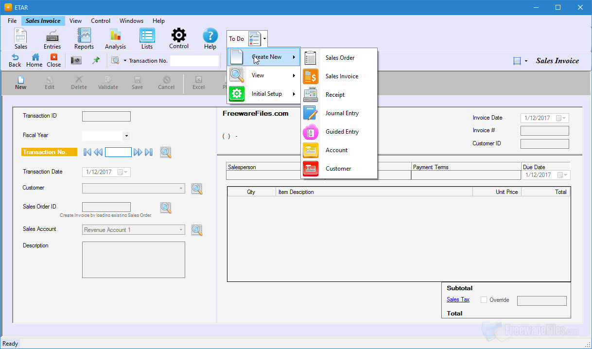 Screenshot for: ETAR Accounting 1.27.7.0