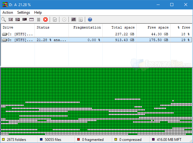 Screenshot for: UltraDefrag Portable 7.1.4