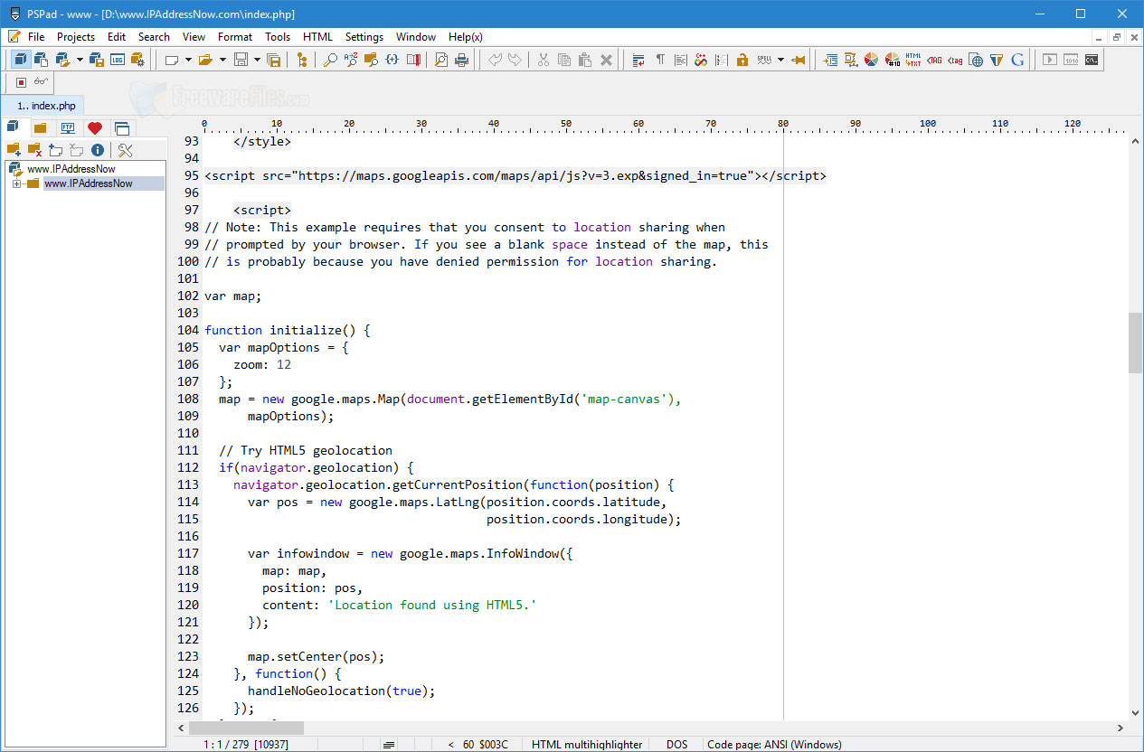 Screenshot for: PSPad Editor 5.0.3.377 / 5.0.4.381 Dev