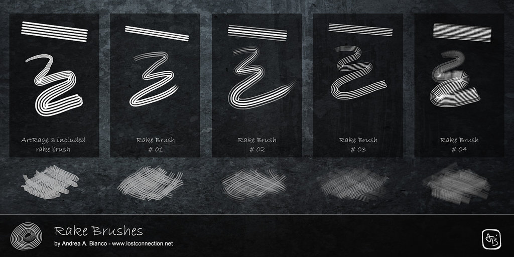 Rake Brushes for ArtRage by andreabianco